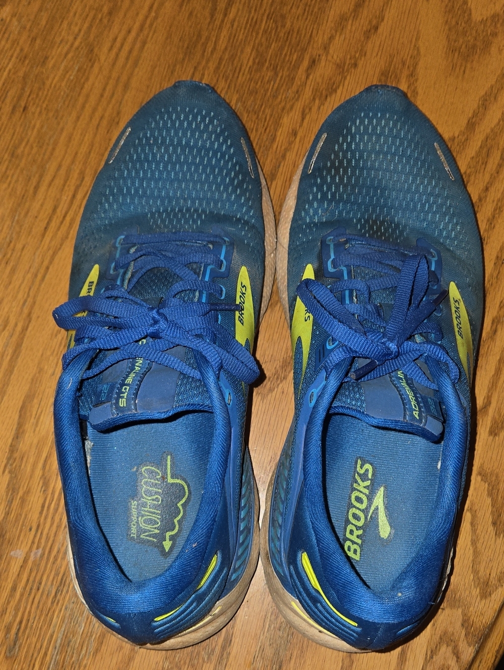 Brooks Men's Royal Blue Running Sneakers with Neon Yellow Accents